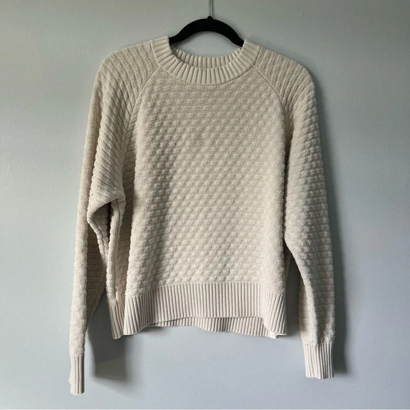 Lululemon Texture Play Crew Sweater Pullover Long Sleeve Knit Ribbed Vapor 8 - Picture 7 of 12